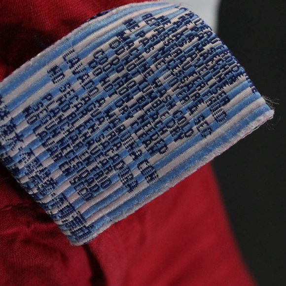 NEW Les Canebiers Straight Trousers Red Size Large - Picture 9 of 9